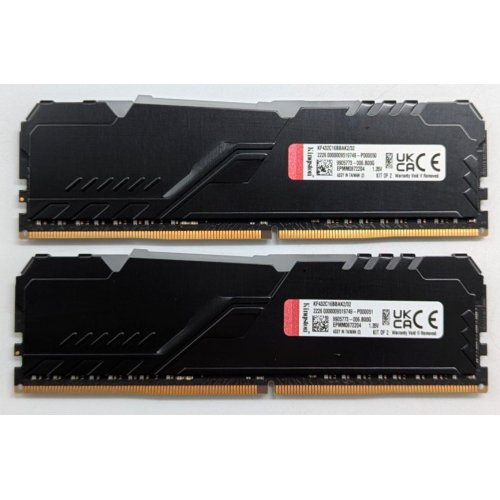 Купить Озу Kingston DDR4 32GB (2x16GB) 3200Mhz FURY Beast RGB Black (KF432C16BBAK2/32) (Восстановлено продавцом, 744729) с проверкой совместимости: обзор, характеристики, цена в Киеве, Днепре, Одессе, Харькове, Украине | интернет-магазин TELEMART.UA фото