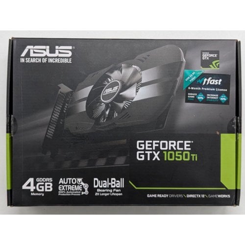 Відеокарта Asus GeForce GTX 1050 Ti Phoenix 4096MB (PH-GTX1050TI-4G) (Відновлено продавцем, 744982) купити з перевіркою сумісності: огляд, характеристики, ціна у Києві, Львові, Вінниці, Хмельницькому, Івано-Франківську, Україні | інтернет-магазин TELEMART.UA фото