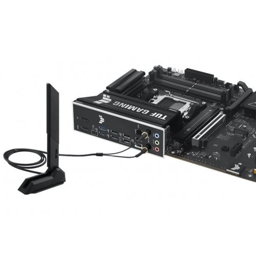 Купить Материнская плата Asus TUF GAMING B850-E WIFI (sAM5, AMD B850) с проверкой совместимости: обзор, характеристики, цена в Киеве, Днепре, Одессе, Харькове, Украине | интернет-магазин TELEMART.UA фото