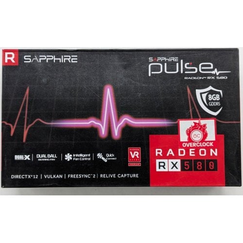 Відеокарта Sapphire Radeon RX 580 PULSE OC 8192MB (11265-05-20G) (Відновлено продавцем, 745059) купити з перевіркою сумісності: огляд, характеристики, ціна у Києві, Львові, Вінниці, Хмельницькому, Івано-Франківську, Україні | інтернет-магазин TELEMART.UA фото