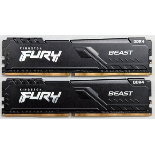 Озп Kingston DDR4 32GB (2x16GB) 3600Mhz FURY Beast Black (KF436C18BBK2/32) (Відновлено продавцем, 745190) купити з перевіркою сумісності: огляд, характеристики, ціна у Києві, Львові, Вінниці, Хмельницькому, Івано-Франківську, Україні | інтернет-магазин TELEMART.UA фото