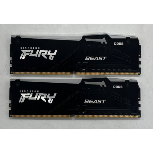 Купить Озу Kingston DDR5 32GB (2x16GB) 6000Mhz FURY Beast RGB (KF560C36BBEAK2-32) (Восстановлено продавцом, 745223) с проверкой совместимости: обзор, характеристики, цена в Киеве, Днепре, Одессе, Харькове, Украине | интернет-магазин TELEMART.UA фото