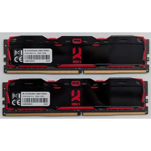 Озп GoodRAM DDR4 16GB (2x8GB) 3200Mhz Iridium X Black (IR-X3200D464L16SA/16GDC) (Відновлено продавцем, 745351) купити з перевіркою сумісності: огляд, характеристики, ціна у Києві, Львові, Вінниці, Хмельницькому, Івано-Франківську, Україні | інтернет-магазин TELEMART.UA фото