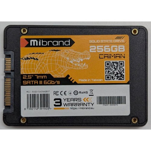 Купить Ssd-диск Mibrand Caiman 256GB 2.5" (CA256GBST) (Восстановлено продавцом, 745355) с проверкой совместимости: обзор, характеристики, цена в Киеве, Днепре, Одессе, Харькове, Украине | интернет-магазин TELEMART.UA фото