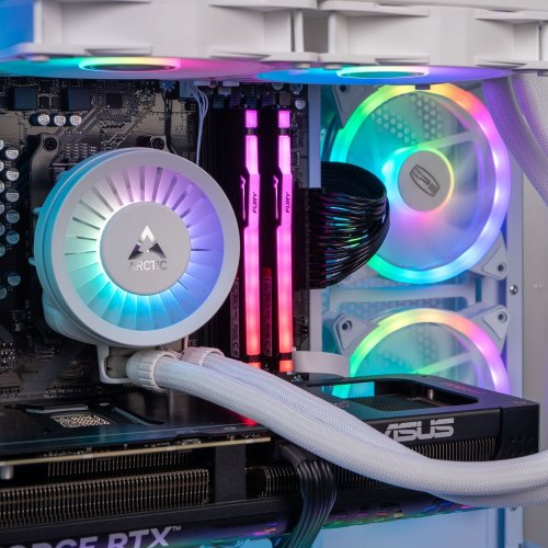 Купити Комп'ютер HEXO Gaming RTX5070 Pro (HGB-7500FN5070-D532S1TWH) White - ціна в Києві, Львові, Вінниці, Хмельницькому, Франківську, Україні | інтернет-магазин TELEMART.UA фото