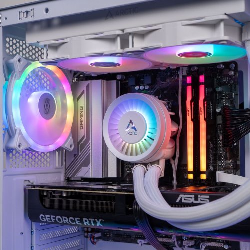 Купити Комп'ютер HEXO Gaming RTX5070 Pro (HGB-7500FN5070-D532S1TWH) White - ціна в Києві, Львові, Вінниці, Хмельницькому, Франківську, Україні | інтернет-магазин TELEMART.UA фото