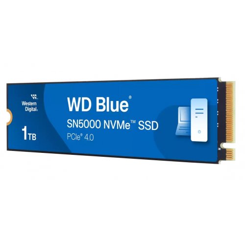 Купить SSD-диск Western Digital Blue SN5000 3D NAND TLC 1TB (2280 PCI-E) NVMe x4 (WDS100T4B0E-00CNZ0) с проверкой совместимости: обзор, характеристики, цена в Киеве, Днепре, Одессе, Харькове, Украине | интернет-магазин TELEMART.UA фото