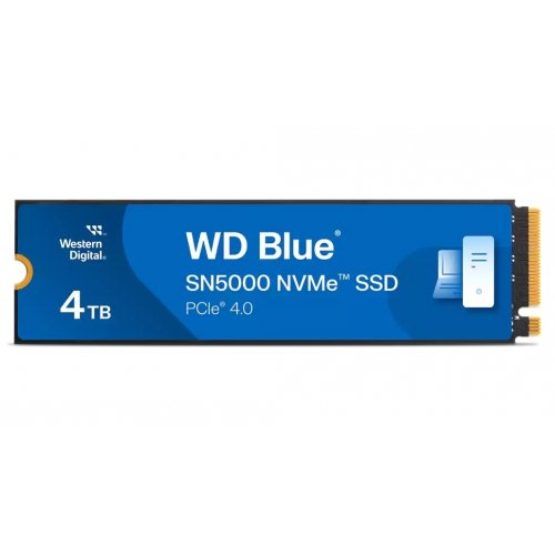 SSD-диск Western Digital Blue SN5000 3D NAND QLC 4TB (2280 PCI-E) NVMe x4 (WDS400T4B0E-00BKY0) купити з перевіркою сумісності: огляд, характеристики, ціна у Києві, Львові, Вінниці, Хмельницькому, Івано-Франківську, Україні | інтернет-магазин TELEMART.UA фото