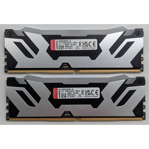 Купить Озу Kingston DDR5 96GB (2x48GB) 6000Mhz FURY Renegade RGB Silver (KF560C32RSAK2-96) (Восстановлено продавцом, 745477) с проверкой совместимости: обзор, характеристики, цена в Киеве, Днепре, Одессе, Харькове, Украине | интернет-магазин TELEMART.UA фото