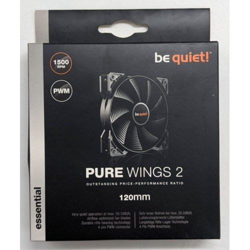 Купить Кулер для корпуса Be Quiet! Pure Wings 2 120mm PWM (BL039) (Восстановлено продавцом, 745489) с проверкой совместимости: обзор, характеристики, цена в Киеве, Днепре, Одессе, Харькове, Украине | интернет-магазин TELEMART.UA фото