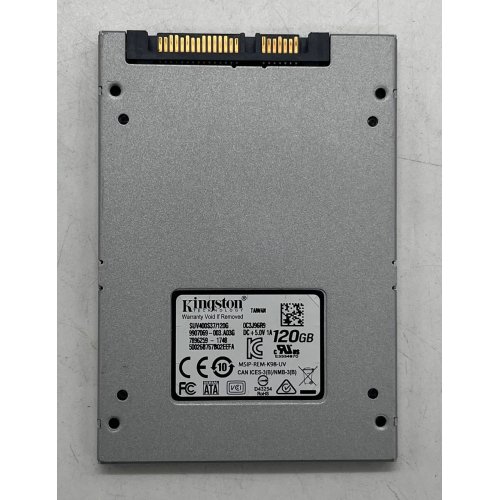 Купить Ssd-диск Kingston SSDNow UV400 120GB 2.5" (SUV400S37/120G) (Восстановлено продавцом, 745587) с проверкой совместимости: обзор, характеристики, цена в Киеве, Днепре, Одессе, Харькове, Украине | интернет-магазин TELEMART.UA фото