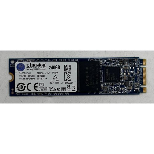 Ssd-диск Kingston A400 TLC 240GB M.2 (2280 SATA) (SA400M8/240G) (Відновлено продавцем, 745588) купити з перевіркою сумісності: огляд, характеристики, ціна у Києві, Львові, Вінниці, Хмельницькому, Івано-Франківську, Україні | інтернет-магазин TELEMART.UA фото