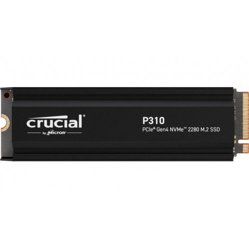 Купить SSD-диск Crucial P310 3D NAND 1TB M.2 with heatsink (2280 PCI-E) NVMe x4 (CT1000P310SSD5) с проверкой совместимости: обзор, характеристики, цена в Киеве, Днепре, Одессе, Харькове, Украине | интернет-магазин TELEMART.UA фото