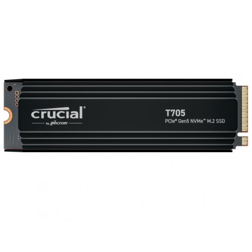 Купить SSD-диск Crucial T705 3D NAND TLC 1TB M.2 with heatsink (2280 PCI-E) NVMe x4 (CT1000T705SSD5) с проверкой совместимости: обзор, характеристики, цена в Киеве, Днепре, Одессе, Харькове, Украине | интернет-магазин TELEMART.UA фото