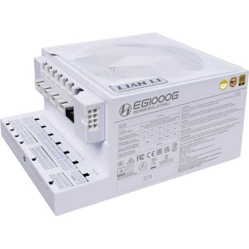 Блок живлення Lian Li Edge Gold 1000W (G9P.EG1000G.WH00.EU) White купити з перевіркою сумісності: огляд, характеристики, ціна у Києві, Львові, Вінниці, Хмельницькому, Івано-Франківську, Україні | інтернет-магазин TELEMART.UA фото