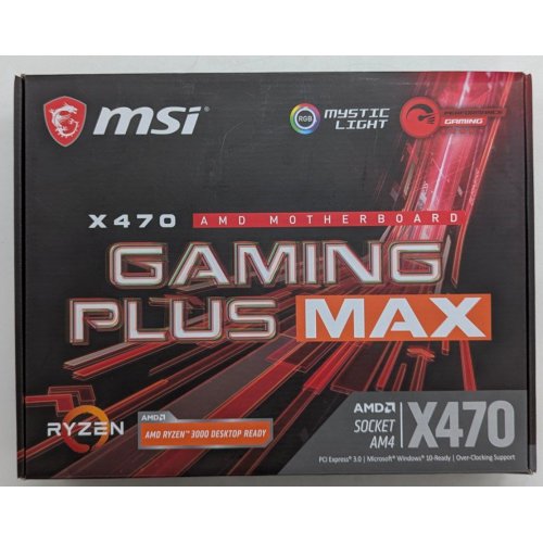 Купить Материнская плата MSI X470 GAMING PLUS MAX (sAM4, AMD X470) (Восстановлено продавцом, 745764) с проверкой совместимости: обзор, характеристики, цена в Киеве, Днепре, Одессе, Харькове, Украине | интернет-магазин TELEMART.UA фото