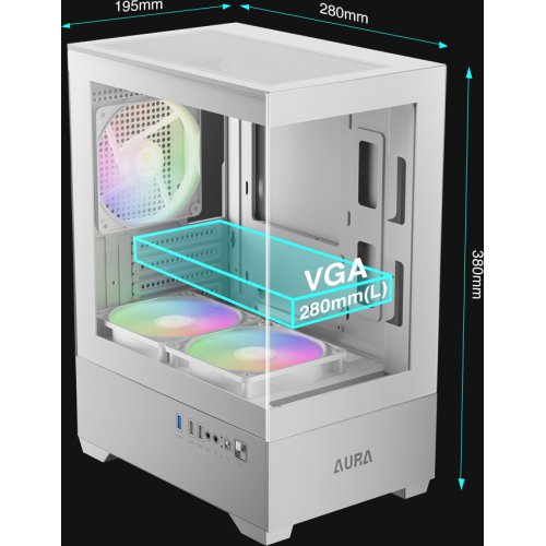 Купить Корпус Gamdias AURA GC9M ARGB Tempered Glass без БП (4711514502534) White с проверкой совместимости: обзор, характеристики, цена в Киеве, Днепре, Одессе, Харькове, Украине | интернет-магазин TELEMART.UA фото