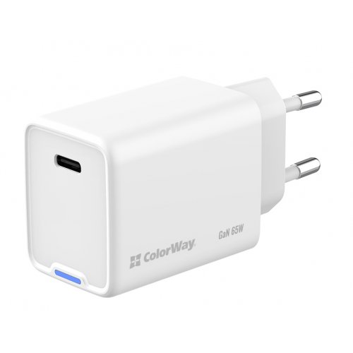 Photo ColorWay GaN Mini USB Type-C 65W (CW-CHS049PD-WT) White