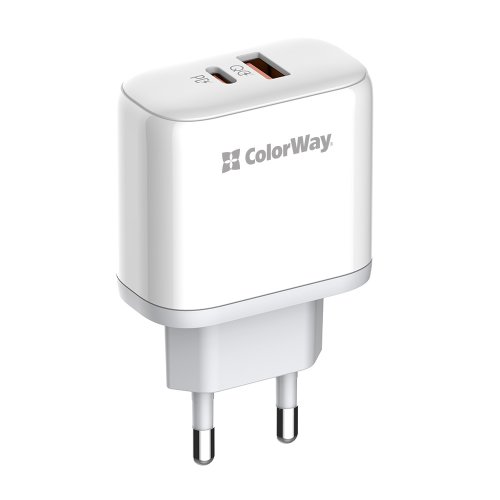 Photo ColorWay USB + USB Type-C 45W (CW-CHS042PD-WT) White