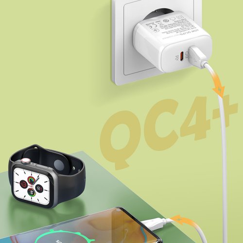 Photo ColorWay USB + USB Type-C 45W (CW-CHS042PD-WT) White