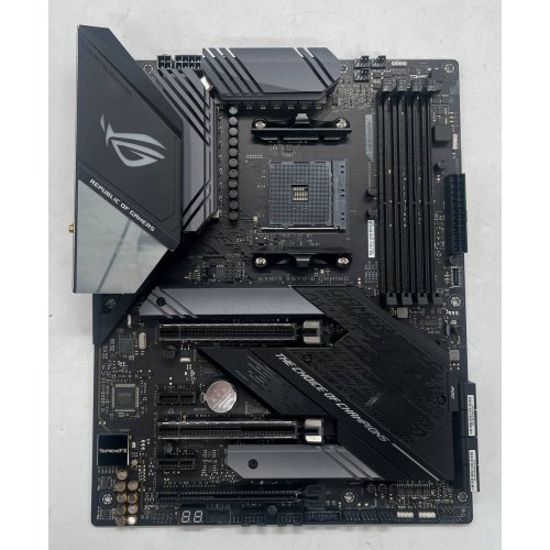 Материнська плата Asus ROG STRIX X570-E GAMING II (WI-FI) (sAM4, X570) (Відновлено продавцем, 745827) купити з перевіркою сумісності: огляд, характеристики, ціна у Києві, Львові, Вінниці, Хмельницькому, Івано-Франківську, Україні | інтернет-магазин TELEMART.UA фото