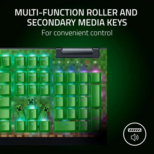 Купити Клавіатура Razer BlackWidow V4 X Green Switch Minecraft (RZ03-04704100-R3M1) Green - ціна в Києві, Львові, Вінниці, Хмельницькому, Франківську, Україні | інтернет-магазин TELEMART.UA фото