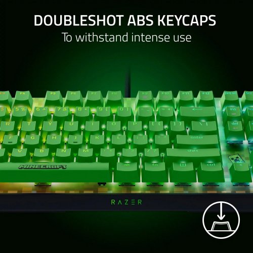 Купити Клавіатура Razer BlackWidow V4 X Green Switch Minecraft (RZ03-04704100-R3M1) Green - ціна в Києві, Львові, Вінниці, Хмельницькому, Франківську, Україні | інтернет-магазин TELEMART.UA фото