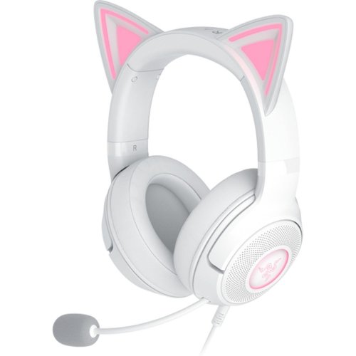 Купити Навушники Razer Kraken Kitty V2 (RZ04-04730600-R3M1) White - ціна в Києві, Львові, Вінниці, Хмельницькому, Франківську, Україні | інтернет-магазин TELEMART.UA фото