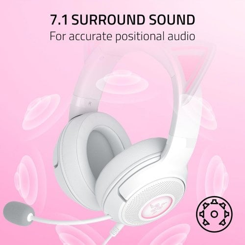 Купить Наушники Razer Kraken Kitty V2 (RZ04-04730600-R3M1) White - цена в Харькове, Киеве, Днепре, Одессе
в интернет-магазине Telemart фото