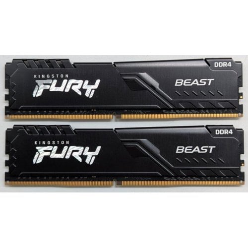 Озп Kingston DDR4 16GB (2x8GB) 3200Mhz FURY Beast Black (KF432C16BBK2/16) (Відновлено продавцем, 745867) купити з перевіркою сумісності: огляд, характеристики, ціна у Києві, Львові, Вінниці, Хмельницькому, Івано-Франківську, Україні | інтернет-магазин TELEMART.UA фото