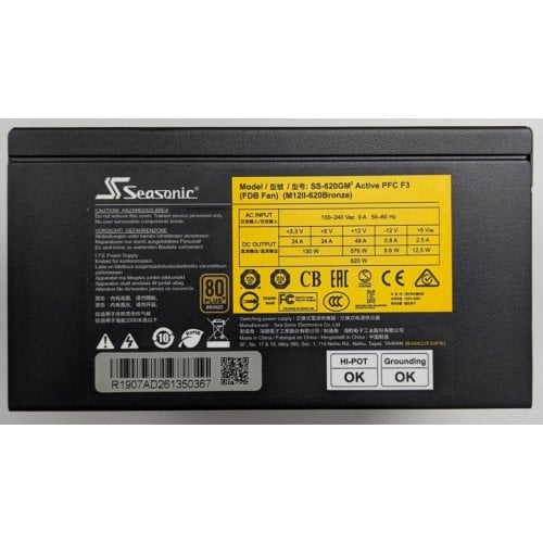 Блок живлення Seasonic M12II-620 EVO Bronze 620W (SS-620GM2) (Відновлено продавцем, 745884) купити з перевіркою сумісності: огляд, характеристики, ціна у Києві, Львові, Вінниці, Хмельницькому, Івано-Франківську, Україні | інтернет-магазин TELEMART.UA фото