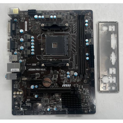 Материнська плата MSI A320M PRO-VD/S (sAM4, AMD A320) (Відновлено продавцем, 745887) купити з перевіркою сумісності: огляд, характеристики, ціна у Києві, Львові, Вінниці, Хмельницькому, Івано-Франківську, Україні | інтернет-магазин TELEMART.UA фото