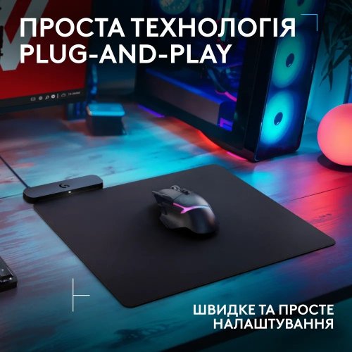 Купити Килимок для миші Logitech Powerplay 2 (947-000003) Black - ціна в Києві, Львові, Вінниці, Хмельницькому, Франківську, Україні | інтернет-магазин TELEMART.UA фото