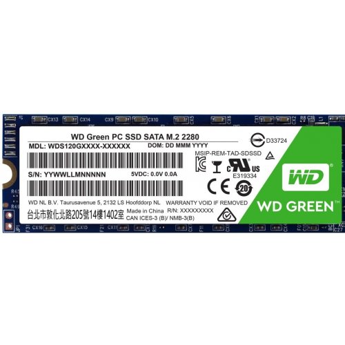 Продати SSD-диск Western Digital Green TLC 120GB M.2 (2280 SATA) (WDS120G1G0B) за Trade-In у інтернет-магазині Телемарт - Київ, Дніпро, Україна фото