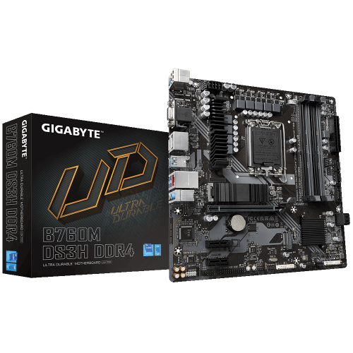 Уцінка материнська плата Gigabyte B760M DS3H DDR4 (s1700, Intel B760) (Сліди використання, 746245) купити з перевіркою сумісності: огляд, характеристики, ціна у Києві, Львові, Вінниці, Хмельницькому, Івано-Франківську, Україні | інтернет-магазин TELEMART.UA фото