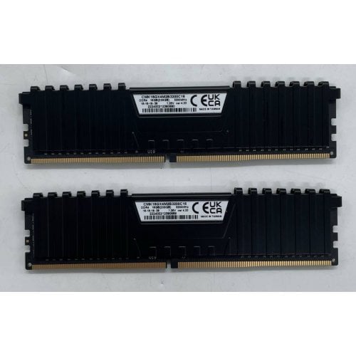 Купить Озу Corsair DDR4 16GB (2x8GB) 3200Mhz Vengeance LPX (CMK16GX4M2B3200C16) Black (Восстановлено продавцом, 746769) с проверкой совместимости: обзор, характеристики, цена в Киеве, Днепре, Одессе, Харькове, Украине | интернет-магазин TELEMART.UA фото