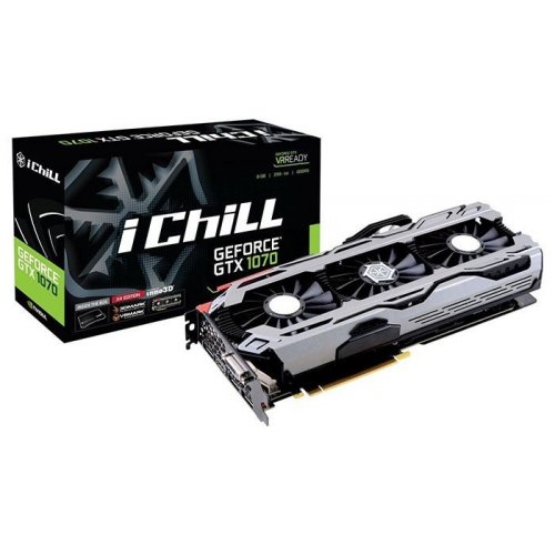 Відеокарта Inno3D GeForce GTX 1070 iChill HerculeZ X4 8192MB (C107V4-1SDN-P5DNX) (Відновлено продавцем, 746806) купити з перевіркою сумісності: огляд, характеристики, ціна у Києві, Львові, Вінниці, Хмельницькому, Івано-Франківську, Україні | інтернет-магазин TELEMART.UA фото