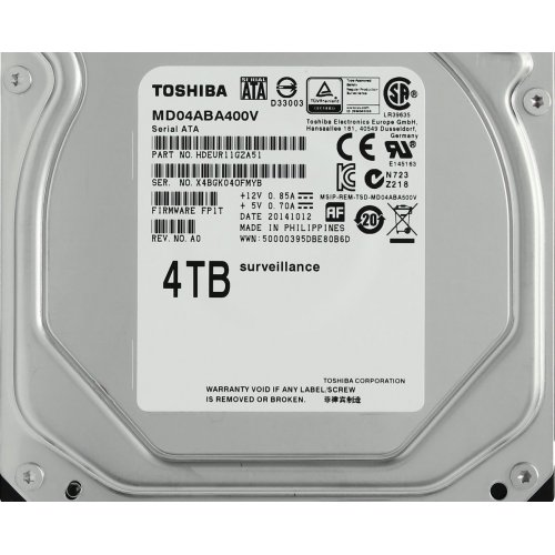Продати Жорсткий диск Toshiba 4TB 128MB 5400RPM 3.5" (MD04ABA400V) за Trade-In у інтернет-магазині Телемарт - Київ, Дніпро, Україна фото