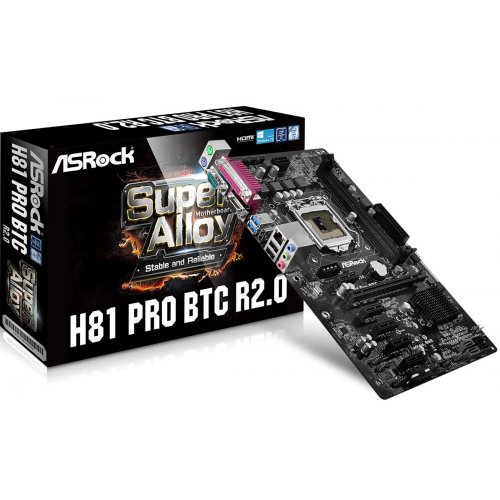 Продати Материнська плата AsRock H81 PRO BTC R2.0 (s1150, Intel H81) (После ремонта) за Trade-In у інтернет-магазині Телемарт - Київ, Дніпро, Україна фото