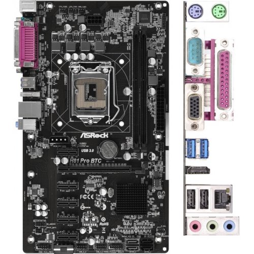 Продати Материнська плата AsRock H81 PRO BTC R2.0 (s1150, Intel H81) (После ремонта) за Trade-In у інтернет-магазині Телемарт - Київ, Дніпро, Україна фото