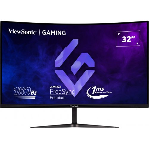 Купить Монитор ViewSonic 31.5" VX3218C-2K Black - цена в Харькове, Киеве, Днепре, Одессе
в интернет-магазине Telemart фото