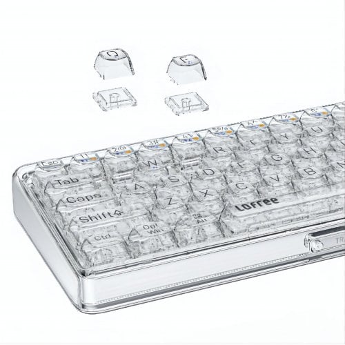Клавиатура Lofree OE907 1% Transparent Mechanical MX Linear Switches Wireless (LO-6922694801227) Transparent купить в Украине | Telemart фото