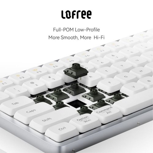 Купити Клавіатура Lofree OE915 Flow 84 Mechanical MX Linear Switches Wireless (LO-6922694805010) White - ціна в Києві, Львові, Вінниці, Хмельницькому, Франківську, Україні | інтернет-магазин TELEMART.UA фото