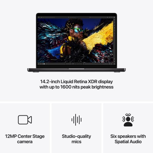 Купити Ноутбук Apple MacBook Pro 14" M4 16/1TB 2024 (MW2V3UA/A) Space Black - ціна в Києві, Львові, Вінниці, Хмельницькому, Франківську, Україні | інтернет-магазин TELEMART.UA фото