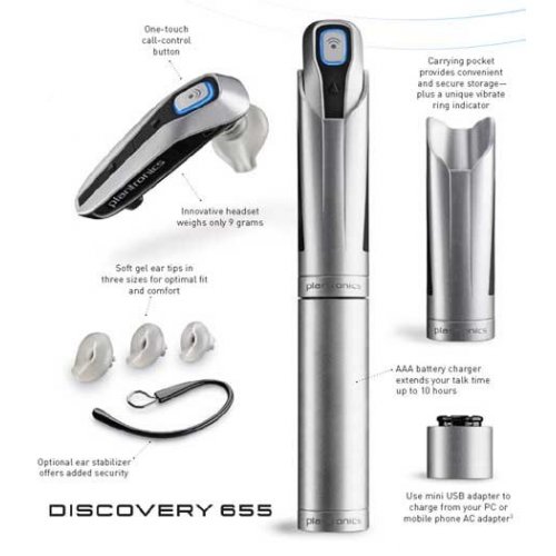 Купити Bluetooth-гарнітура Plantronics Discovery 655 Silver - ціна в Києві, Львові, Вінниці, Хмельницькому, Франківську, Україні | інтернет-магазин TELEMART.UA фото