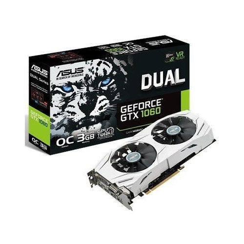 Видеокарта Asus GeForce GTX 1060 Dual OC 3072MB (DUAL-GTX1060-O3G) (Восстановлено продавцом, 749004) купить в Украине: Киев, Днепр, Харьков, Одесса  | Проверка совместимости, низкая цена, отзывы, характеристики от TELEMART фото