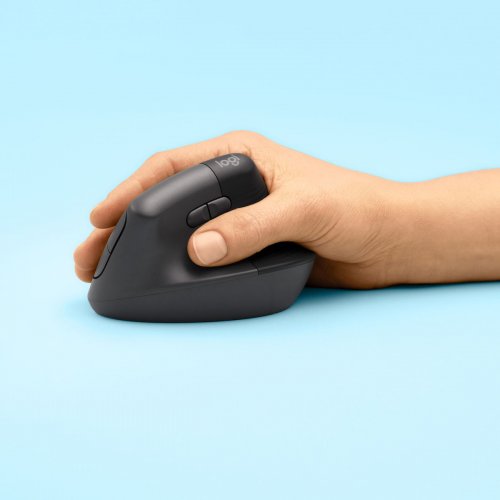 Купить Мышка Logitech Lift Vertical Ergonomic Wireless (910-006494) Graphite - цена в Харькове, Киеве, Днепре, Одессе
в интернет-магазине Telemart фото