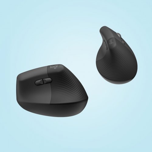 Купить Мышка Logitech Lift Vertical Ergonomic Wireless (910-006494) Graphite - цена в Харькове, Киеве, Днепре, Одессе
в интернет-магазине Telemart фото