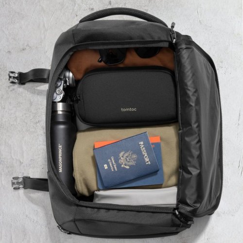 Сумка для аксесуарів Tomtoc Light-T12 (T12M1D1) Black купити в Україні: Київ, Львів, Хмельницький, Тернопіль | Низька ціна, відгуки, характеристики від TELEMART фото