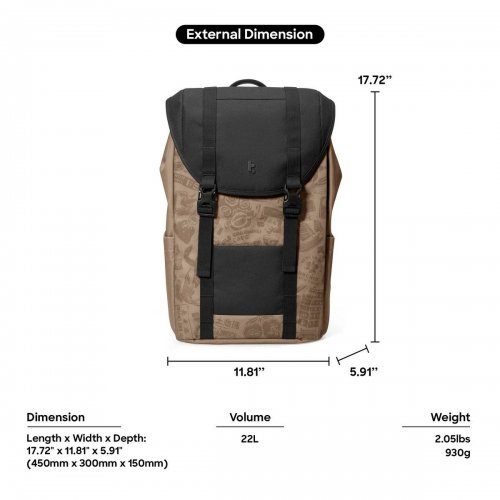Рюкзак Tomtoc 15.6" Vintpack OCHM-TA1 (TA1M1S1HQ) Gray купити в Україні: Київ, Львів, Хмельницький, Тернопіль | Низька ціна, відгуки, характеристики від TELEMART фото